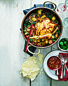 Pot Roast mit Bombay-Hähnchen