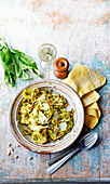 Pappardelle with sorrel butter and pine nuts