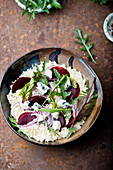 Couscous salad with beetroot