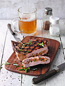 Pork chops with apple and herb filling from the Lower Rhine region