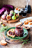 Fig, red wine and thyme jam