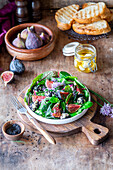 Fig and mozzarella salad