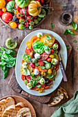 Tomato salad with mozzarella