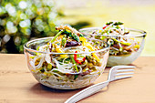 Shiitake glass noodle salad with coriander dressing