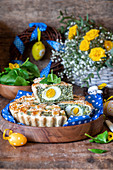 Spinatpie mit Ei zu Ostern