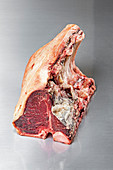 A T-bone steak being matured – after 10 days
