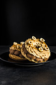 Paris-Brest, ring of choux pastry with hazelnut and chocolate cream