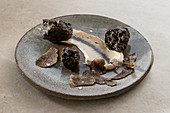 Black truffle fritters