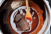 Melting chocolate in a bain-marie