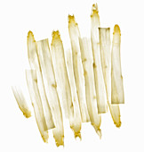 White asparagus in wafer-thin slices