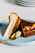 Crustless vanilla Basque burnt cheesecake