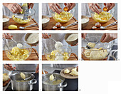 Preparing potato gnocchi