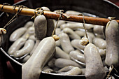 DIY slaughtering: boiled sausages