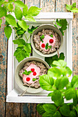 Poppyseed and millet porridge with raspberry quark