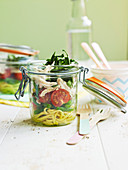 Coconut chicken noodle salads