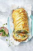 Vegetable strudel with ricotta