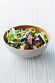 Japanese style mackerel rice bowl