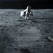 Apollo 11 astronaut Buzz Aldrin, illustration
