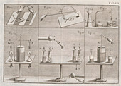 Galvani's frog legs experiments, illustration