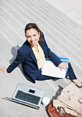 Portrait of smiling businesswoman