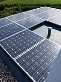 Close up of solar panels outdoors