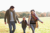 Family walking together outdoors