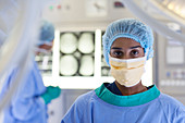 Surgeon standing in operating room