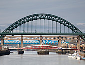 Urban bridges over river