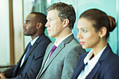 Business people sitting in waiting area