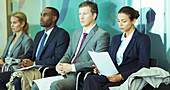 Business people sitting in waiting area