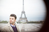 Businessman standing in Paris