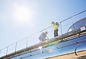 Workers on platform