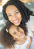 Close up Happy mother and daughter