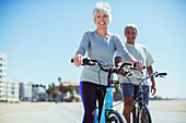 Senior couple with bicycles