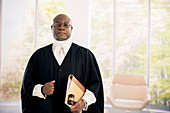 Portrait of serious judge