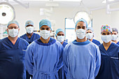Team of surgeons in operating theatre