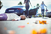 Driver rushing to injured girl on street