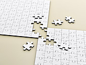 Close up of connecting puzzle