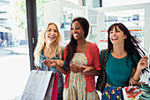 Women shopping together in drugstore