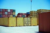Stacks of cargo containers