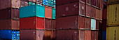 Stacked cargo containers