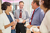 People in lobby of conference centre