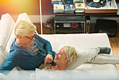 Older couple relaxing