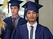 Male student in graduation clothes