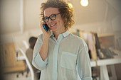Portrait of woman talking on phone
