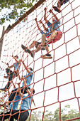 People climbing nets