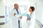 Doctors discussing medical record