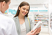 Pharmacist recommending product