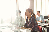 Attentive students listening