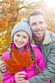 Father and daughter hugging